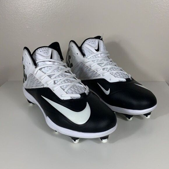 Nike Zoom Black & White Cleats men’s size 13.5 - Picture 2 of 7